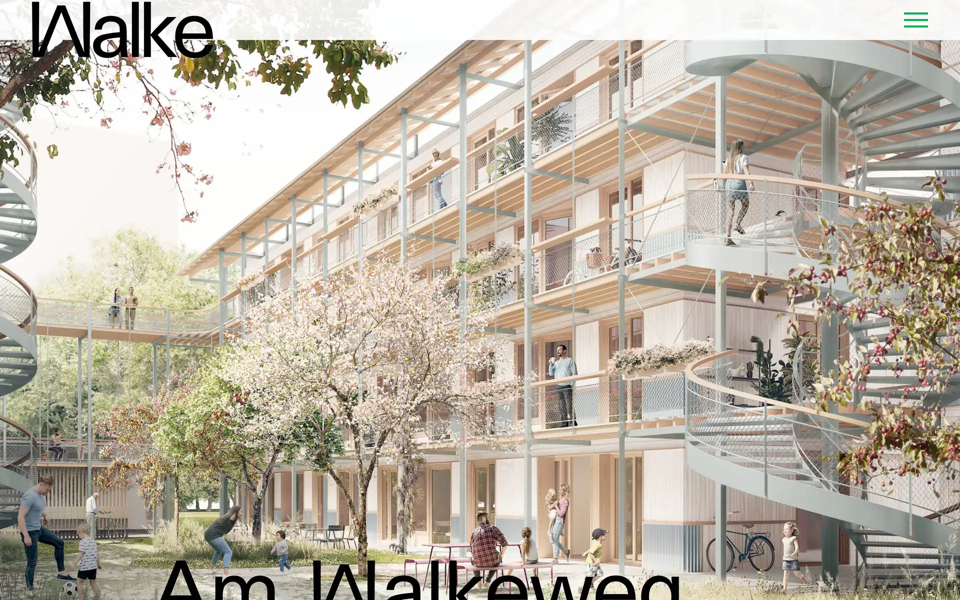 Website von ARGE Walke: Startseite am Bildschirm